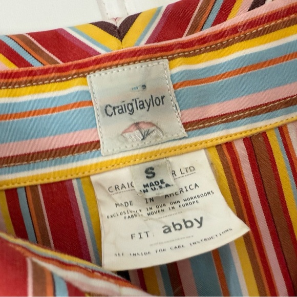 Craig Taylor Striped Shirt Button Front Women Abby Top Blouse Small. 1205 - Picture 2 of 3